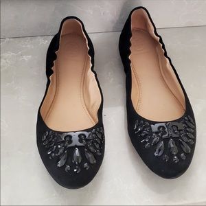 Authentic Tory Burch Delphine jeweled flats